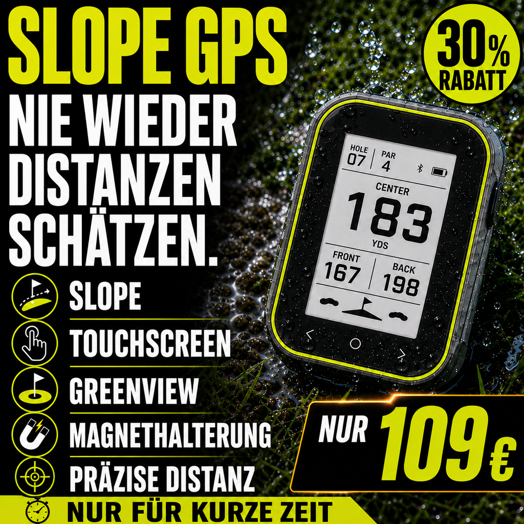 GPS Golf-Entfernungsmesser mit Slope und Clip-Halterung