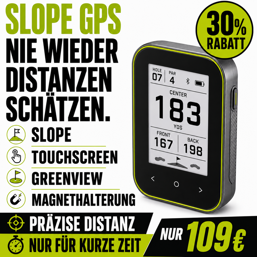 GPS Golf-Entfernungsmesser mit Slope und Clip-Halterung