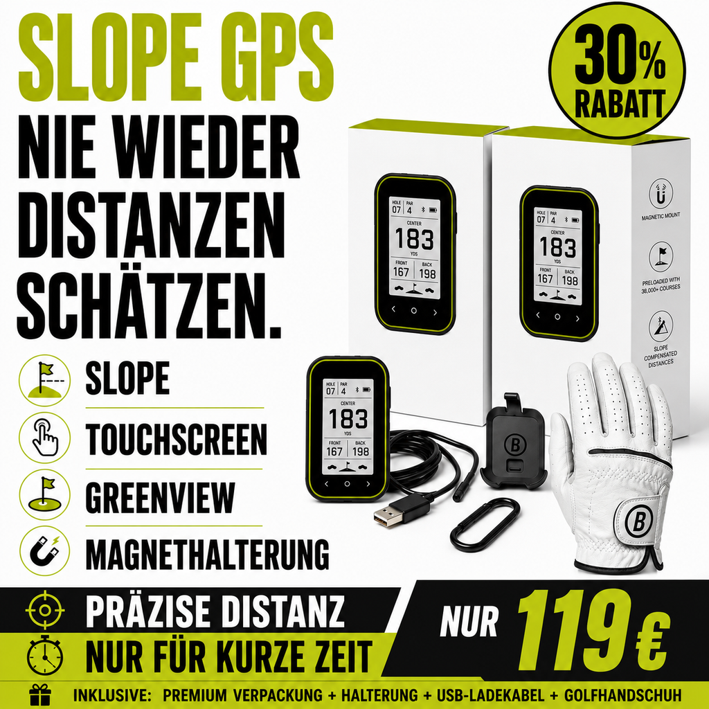GPS Golf-Entfernungsmesser mit Slope und Clip-Halterung